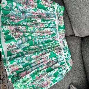 Lilly Pulitzer Luxletic Skort Floral Green and Pink Women's Skirt
